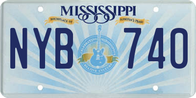 MS license plate NYB740