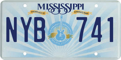 MS license plate NYB741