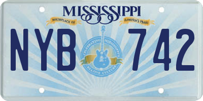 MS license plate NYB742