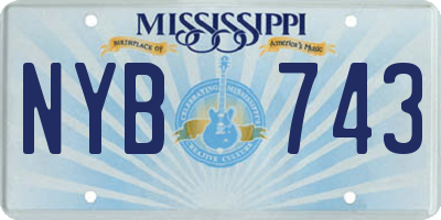 MS license plate NYB743