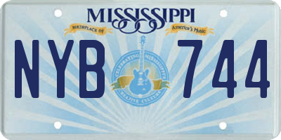 MS license plate NYB744