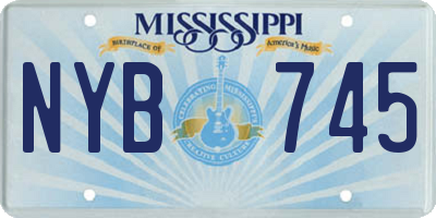MS license plate NYB745