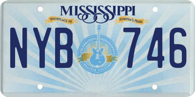 MS license plate NYB746
