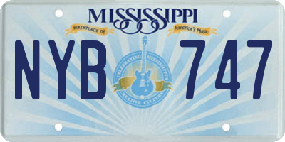 MS license plate NYB747