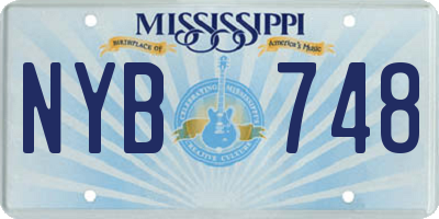 MS license plate NYB748