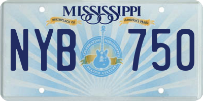 MS license plate NYB750