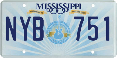 MS license plate NYB751