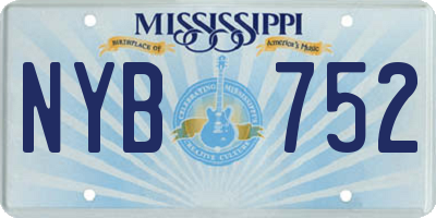 MS license plate NYB752