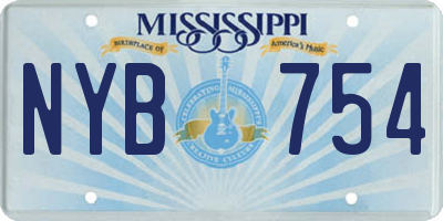 MS license plate NYB754