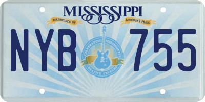 MS license plate NYB755
