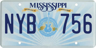 MS license plate NYB756