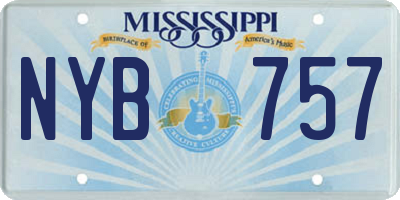 MS license plate NYB757