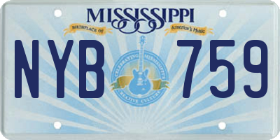 MS license plate NYB759