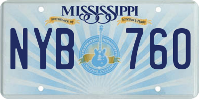 MS license plate NYB760