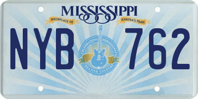 MS license plate NYB762