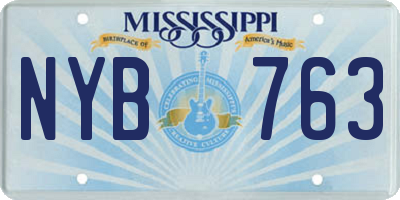 MS license plate NYB763