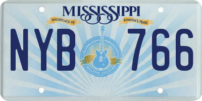 MS license plate NYB766