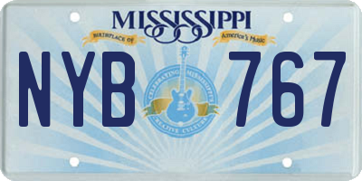 MS license plate NYB767