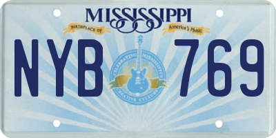 MS license plate NYB769