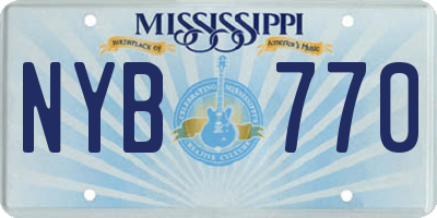 MS license plate NYB770