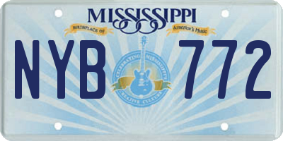 MS license plate NYB772