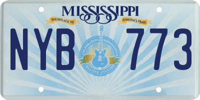 MS license plate NYB773