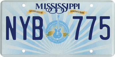MS license plate NYB775