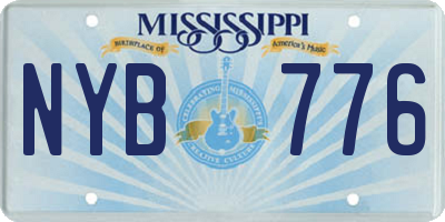 MS license plate NYB776