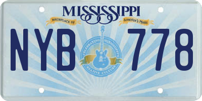 MS license plate NYB778