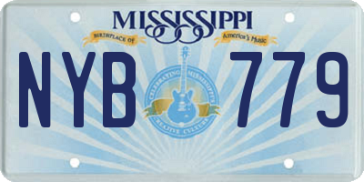 MS license plate NYB779