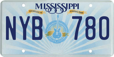 MS license plate NYB780