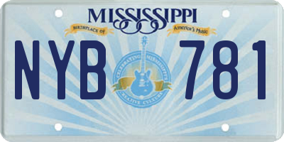 MS license plate NYB781