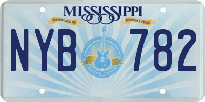 MS license plate NYB782