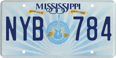 MS license plate NYB784
