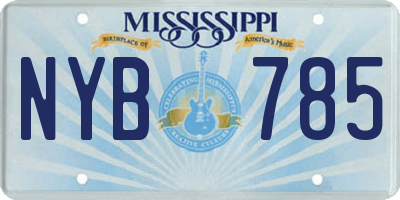 MS license plate NYB785