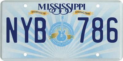 MS license plate NYB786