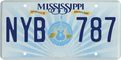 MS license plate NYB787