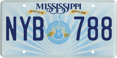 MS license plate NYB788
