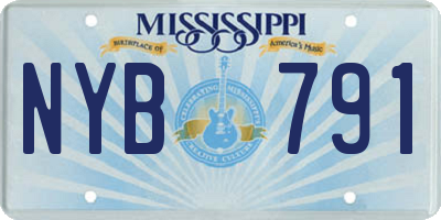 MS license plate NYB791
