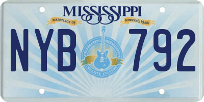 MS license plate NYB792