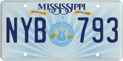 MS license plate NYB793