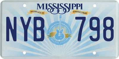 MS license plate NYB798