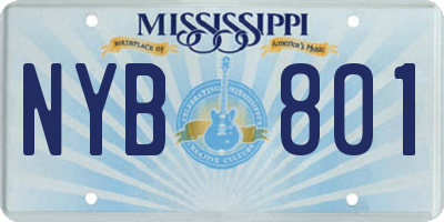 MS license plate NYB801
