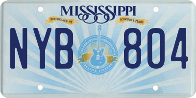MS license plate NYB804