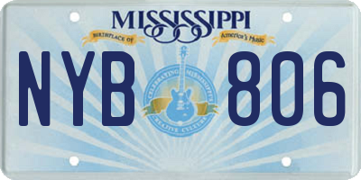 MS license plate NYB806