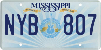 MS license plate NYB807