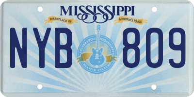 MS license plate NYB809
