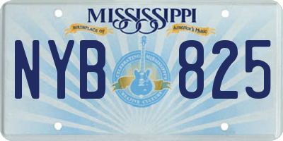 MS license plate NYB825