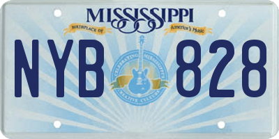 MS license plate NYB828