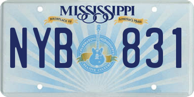 MS license plate NYB831
